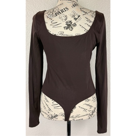 Lululemon Wundermost Ultra-Soft Nulu Square-Neck Long-Sleeve Bodysuit Large - Picture 6 of 13